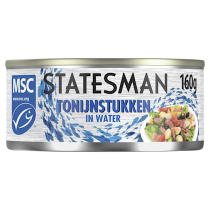 Tonijnstukken MSC in water