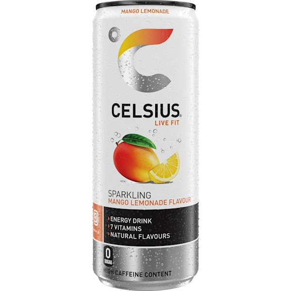 Celsius Mango lemonade