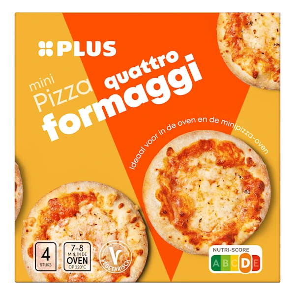 PLUS Mini pizza quattro formaggi