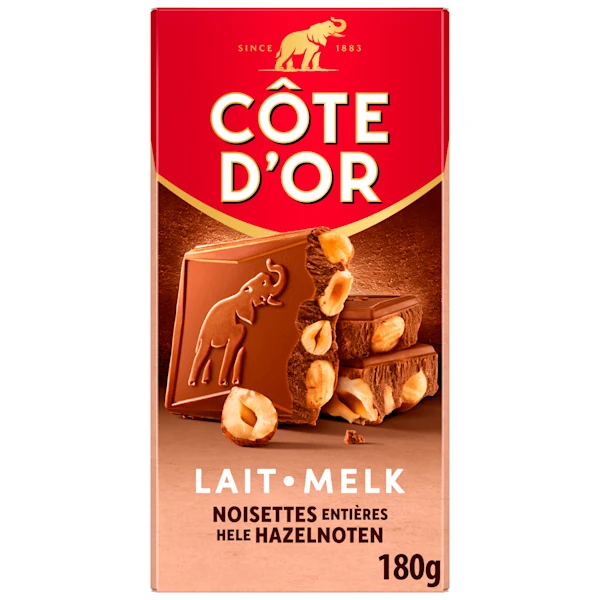 Côte d'Or Chocoladereep Melk Hele Hazelnoten