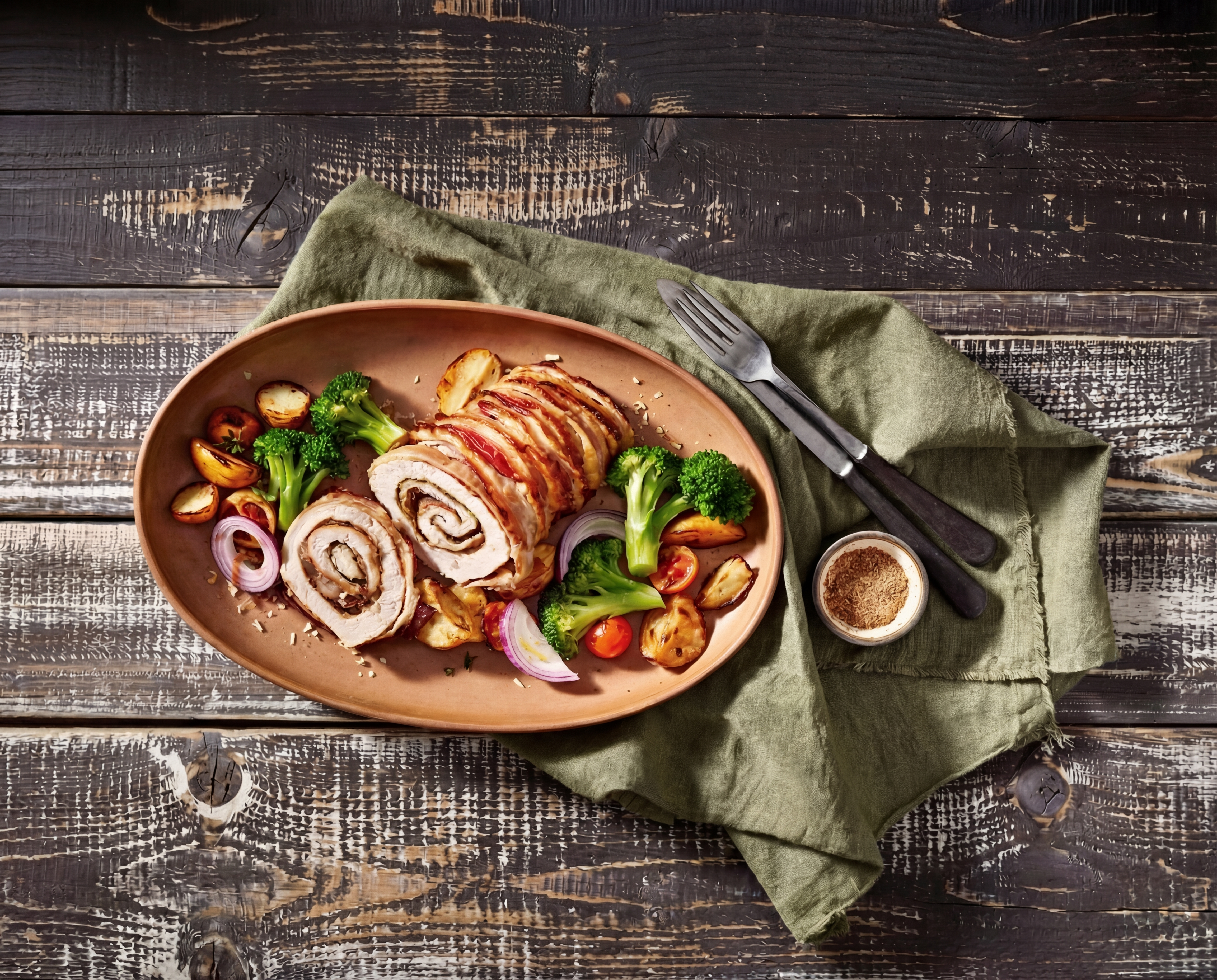 Kiprollade in krokant spekpantser