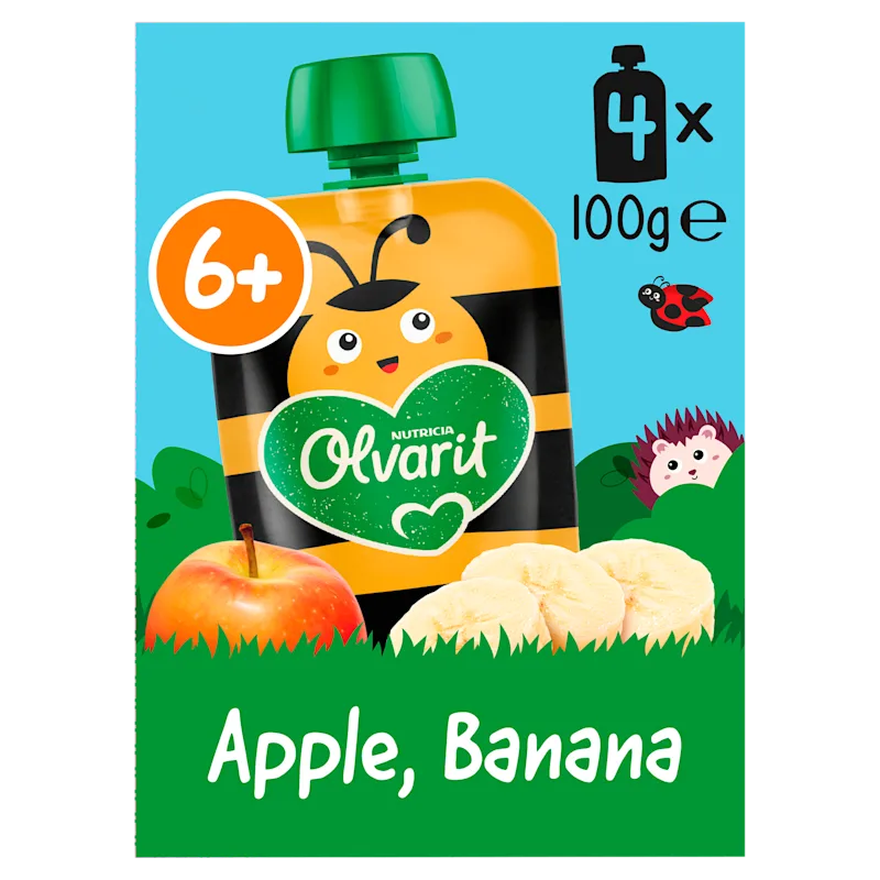 Olvarit 6+mnd Knijpfruit Appel Banaan