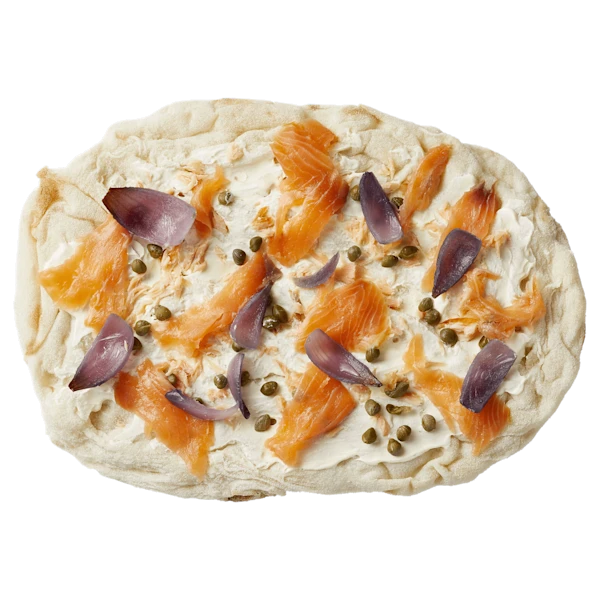 Uit de keuken van PLUS Pinsa gerookte zalm