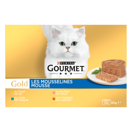 Gold mousse kattenvoer nat vlees/vis