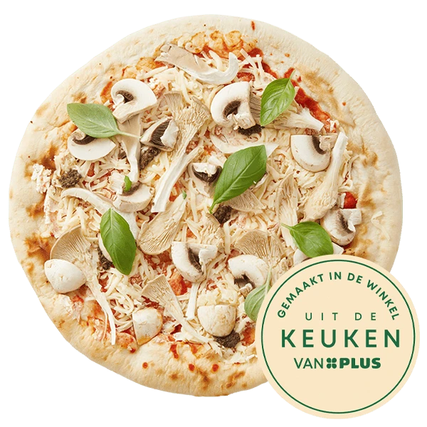 Uit de keuken van PLUS Pizza Funghi