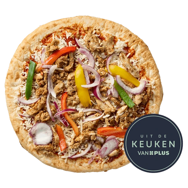 Uit de keuken van PLUS Pizza Kip Shoarma