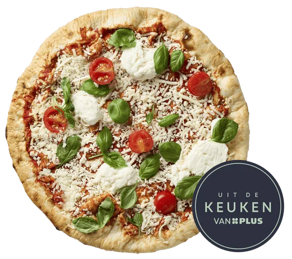 Uit de keuken van PLUS Pizza Margherita di Bufala