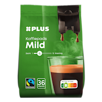 PLUS Koffiepads mild Fairtrade
