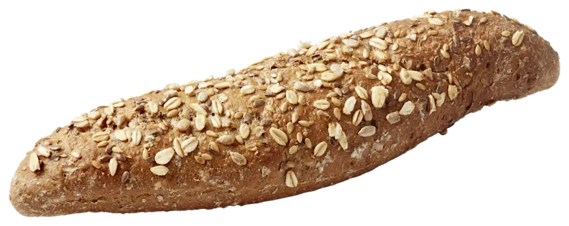 PLUS Desem pistolet bruin meergranen