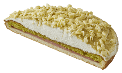 Witte chocovlaai matcha smaak half