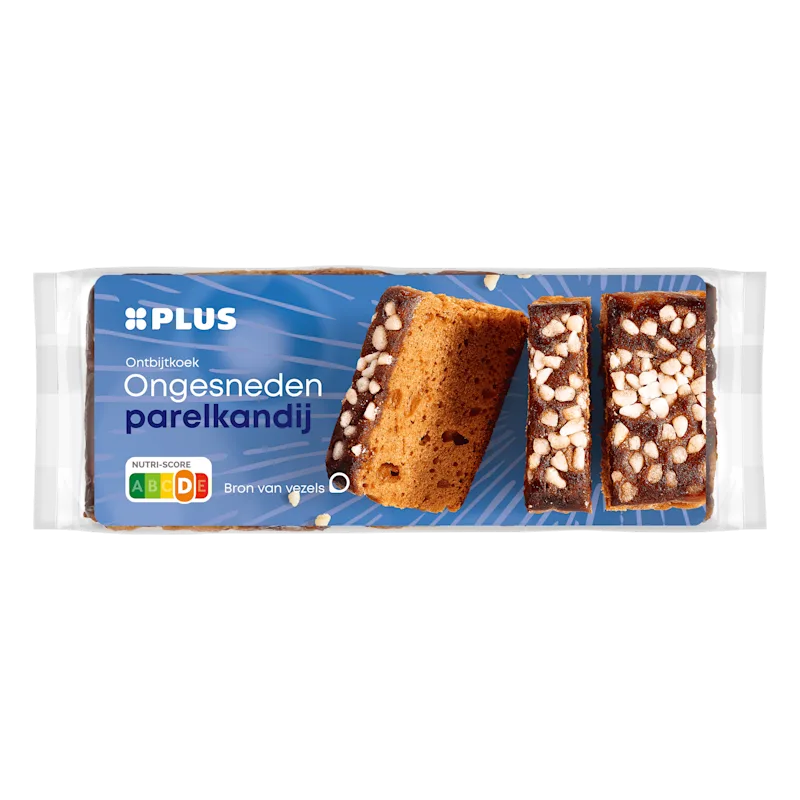 PLUS Ontbijtkoek Parelkandij ongesn