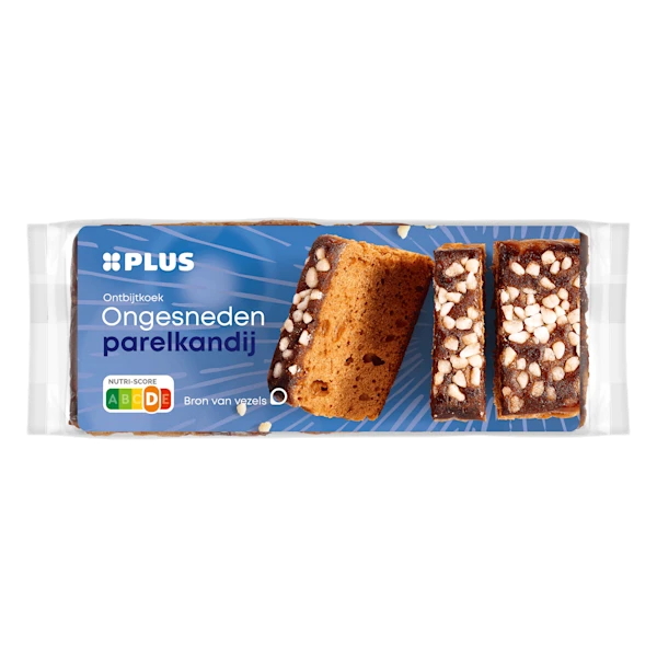 PLUS Ontbijtkoek Parelkandij ongesn