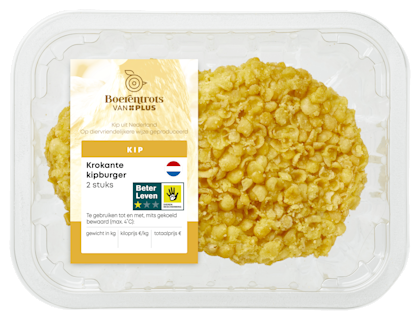 Krokante kipburger 2st