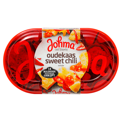 Oude kaas sweet-chili salade