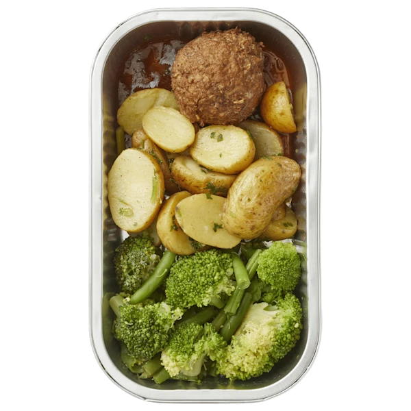 Uit de keuken van PLUS Krieltjes groenten gehaktbal
