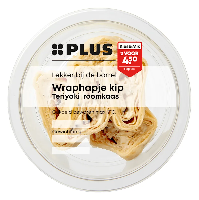 PLUS Wraphapje kip Teriyaki roomkaas