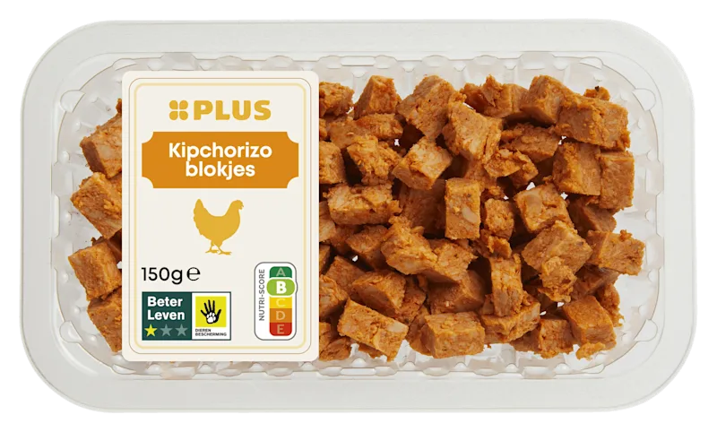 PLUS Kip chorizoblokjes