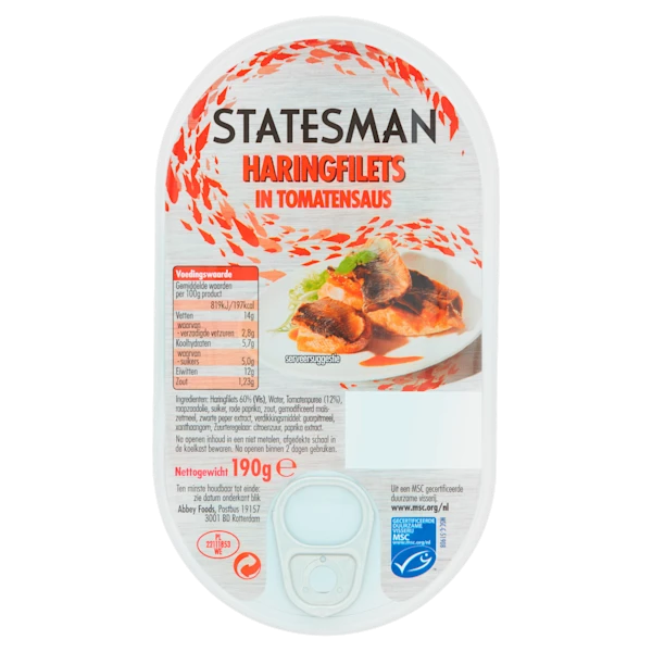 Statesman Haringfilets in Tomatensaus MSC