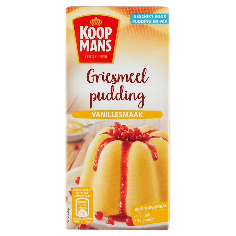 Koopmans Griesmeelpudding Vanillesmaak 500 g