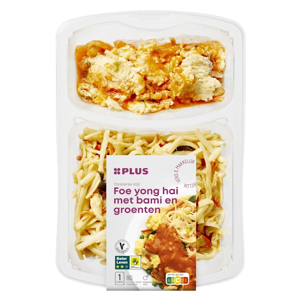PLUS Foe Yong Hai gewokte bami en groenten