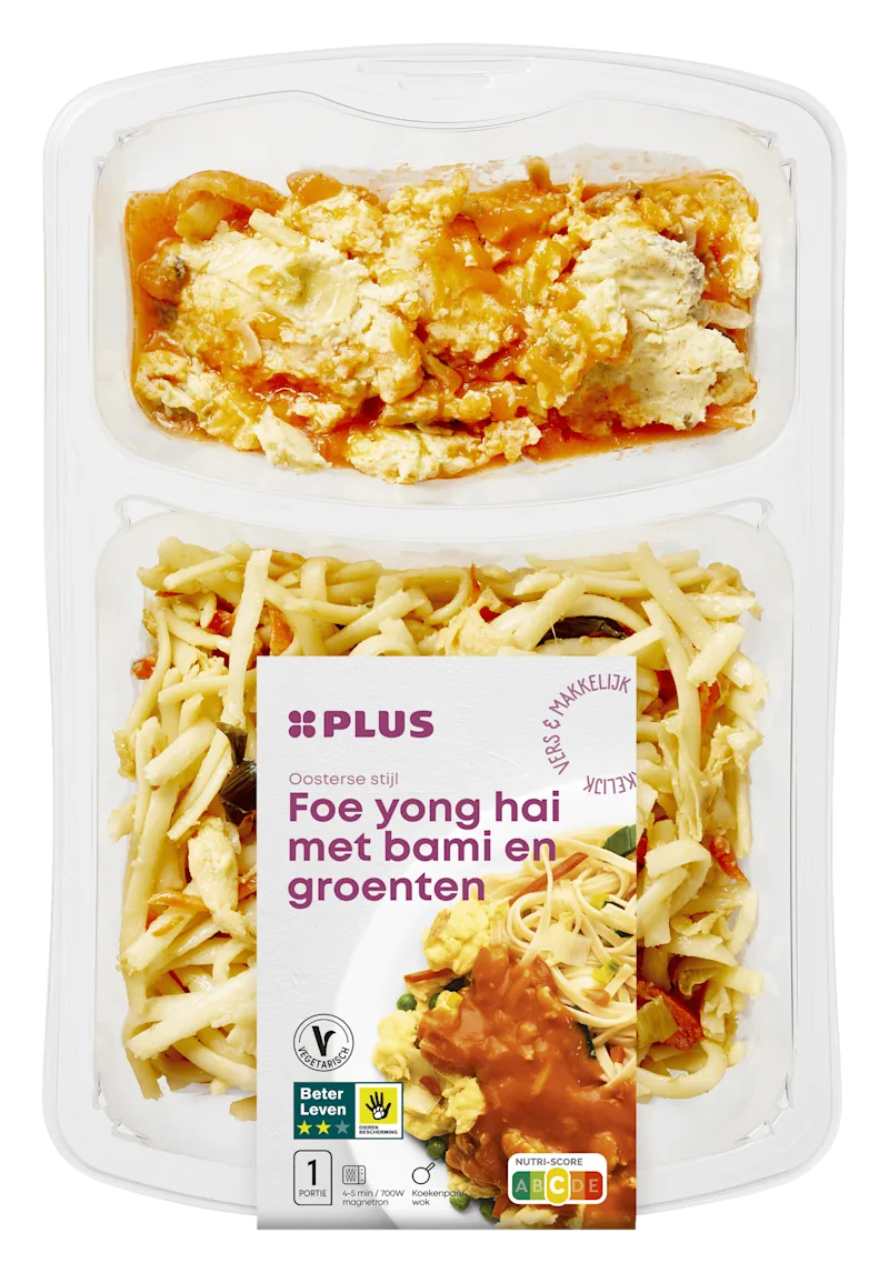 PLUS Foe Yong Hai gewokte bami en groenten