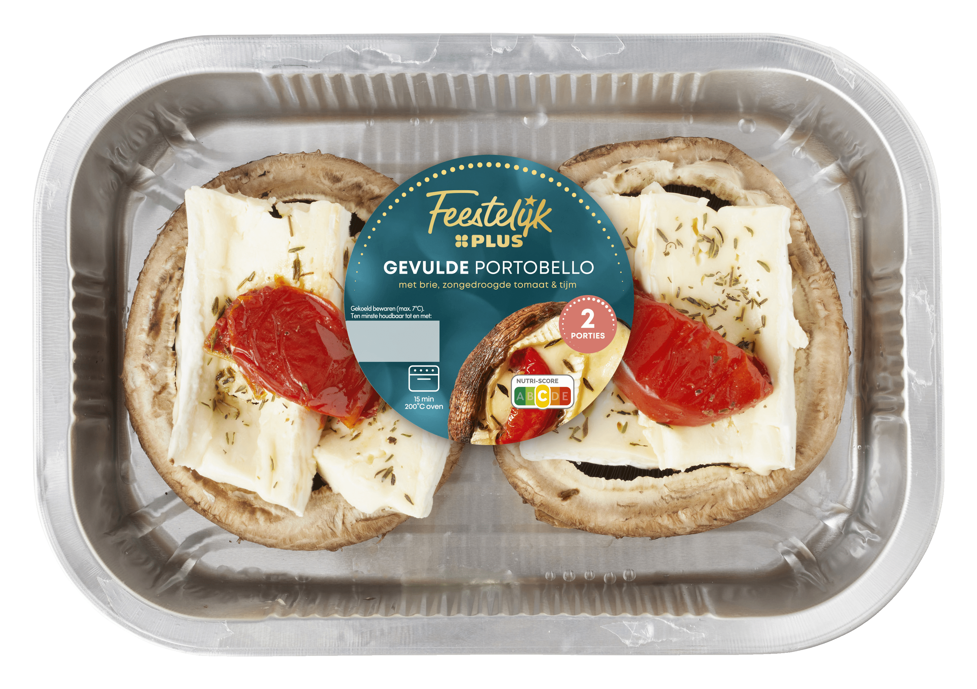 Feestelijk PLUS Gevulde Portobello Brie Per Tray 225 G