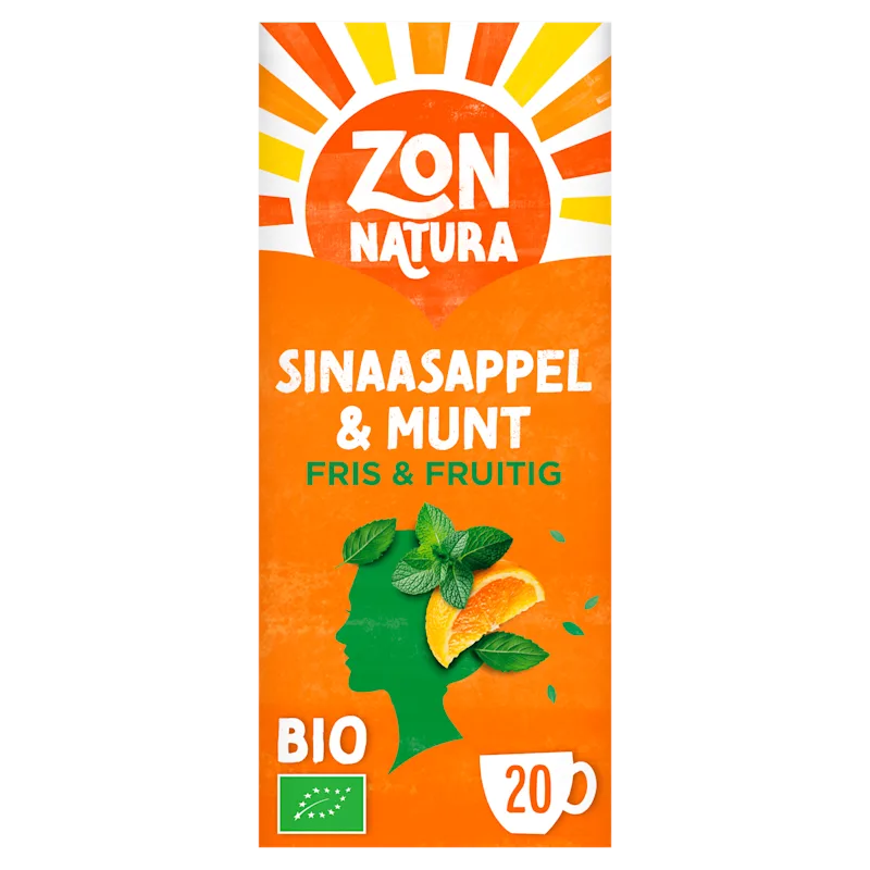 Zonnatura Thee Sinaasappel & Munt Fris & Fruitig