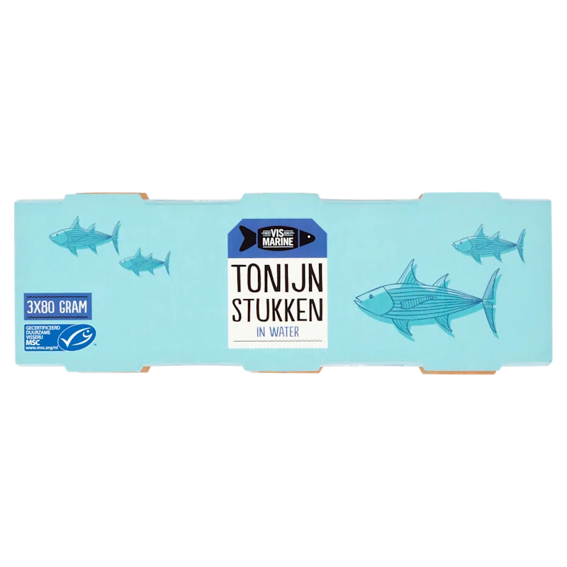 Vis Marine Tonijnstukken in water MSC 3-pack