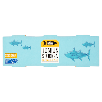 Tonijnstukken in zonnebloemolie MSC 3p
