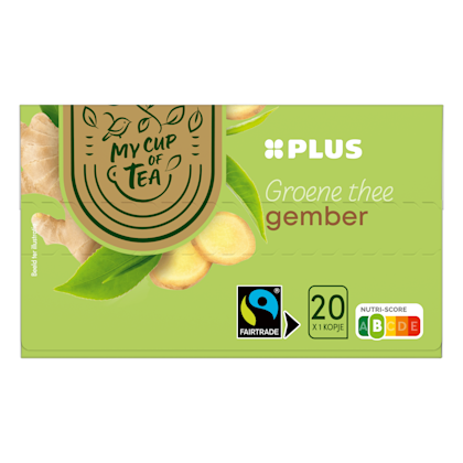 Groene thee gember 1.5 gram Fairtrade