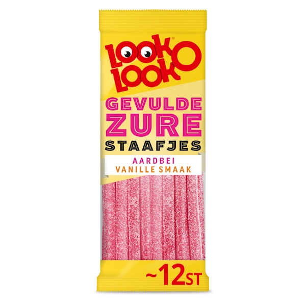 Look o Look Zure staafjes aardbei/vanillesmaak