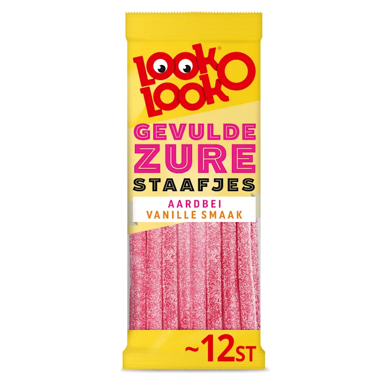 Look o Look Zure staafjes aardbei/vanillesmaak