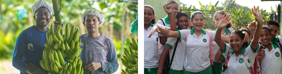 Fairtrade bananen boeren en studenten 
