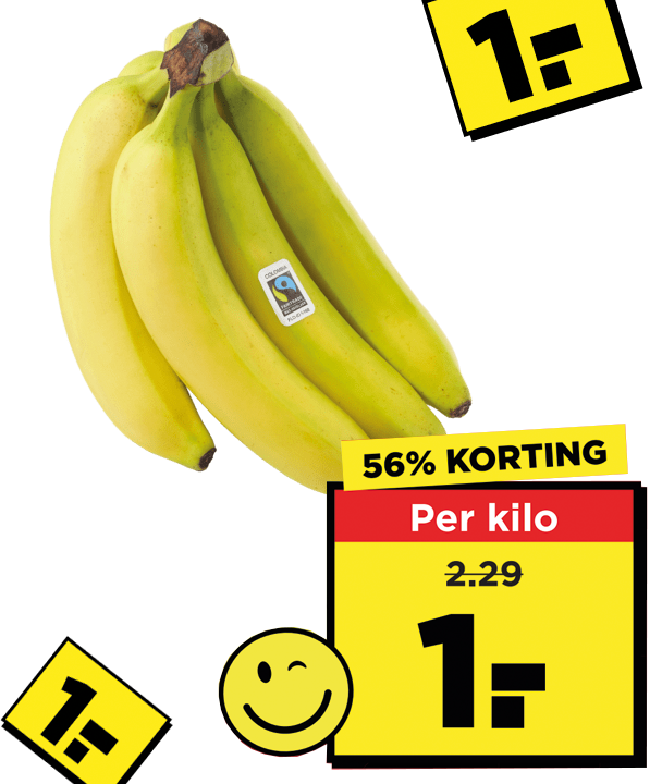 PLUS bananen, 1 euro per kilo