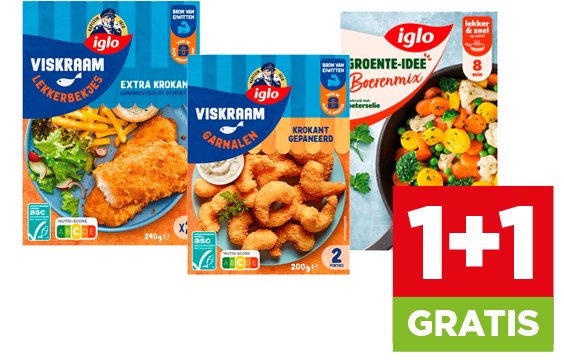 Iglo producten met 50% korting