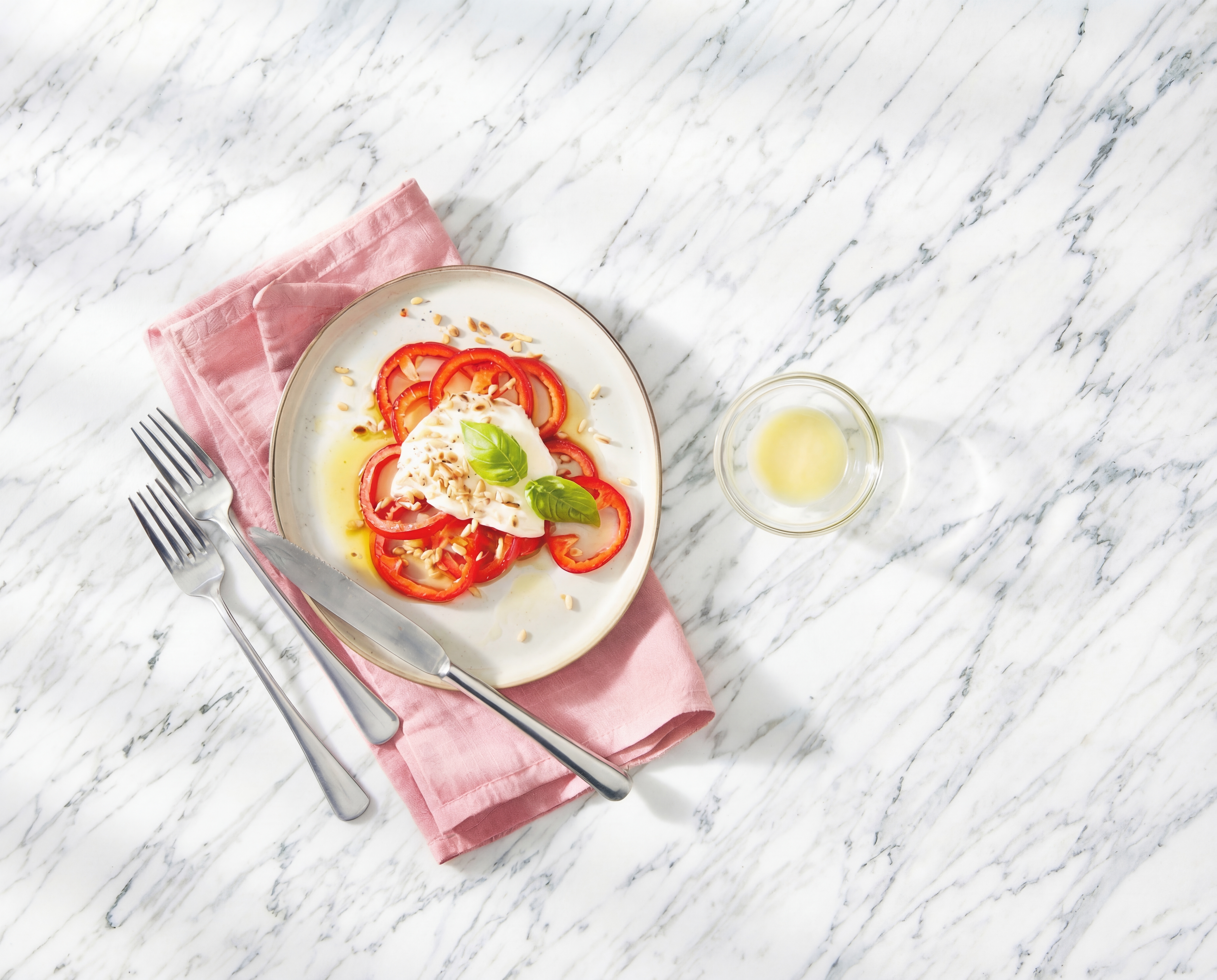 Geroosterde paprika carpaccio