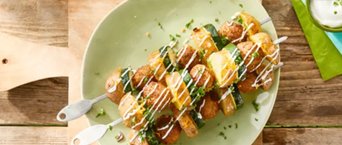 Vegan spies met aardappel en falafel