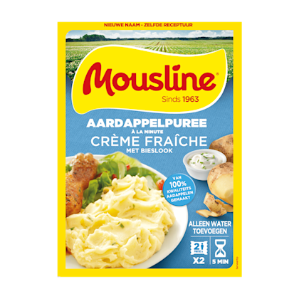 Aardappelpuree á la min Crème Fraîche