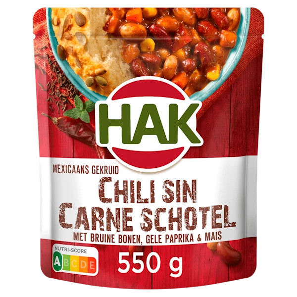 Hak Chili sin carne schotel
