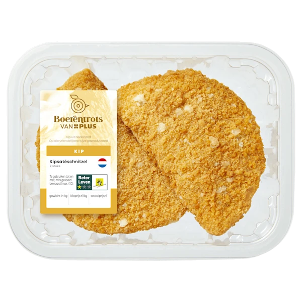 PLUS Boerentrots Kipsateschnitzel 2st.