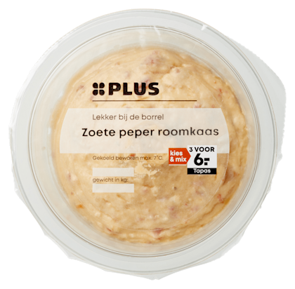 Zoete peper roomkaas