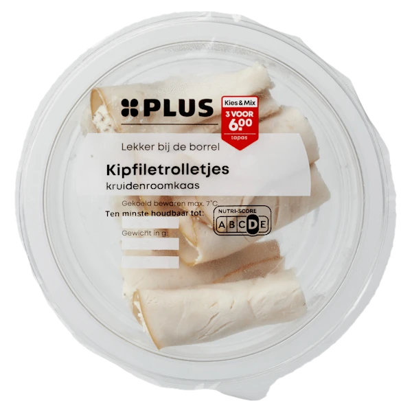 PLUS Kipfiletrolletjes kruiden roomkaas