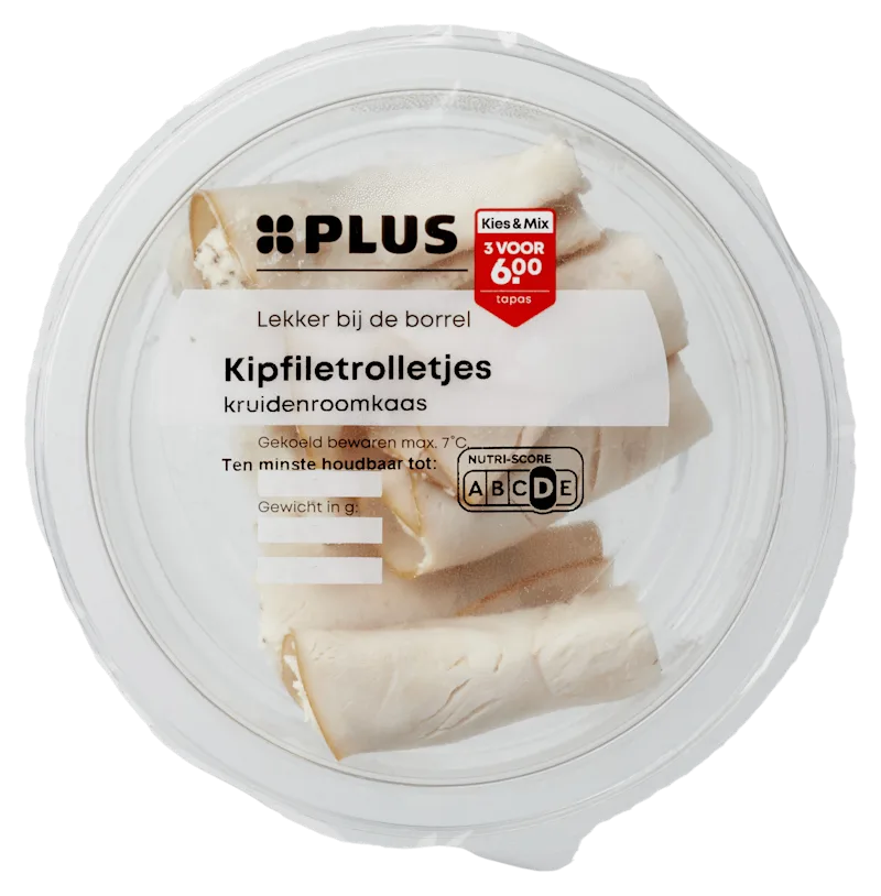 PLUS Kipfiletrolletjes kruiden roomkaas