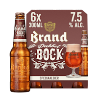 Brand Dubbelbock bier fles