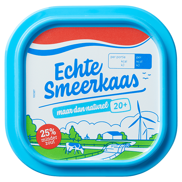 Echte Smeerkaas Naturel 20+ Per Kuipje 100 G