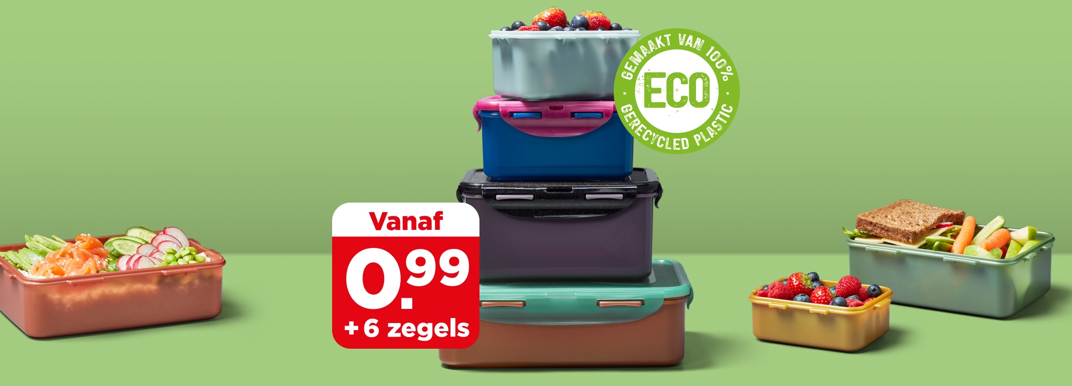 Spaarbakjes van de LocknLock spaaractie van PLUS.