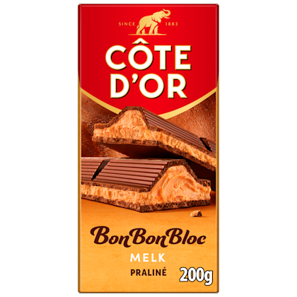 BonBonBloc chocoladereep praliné melk