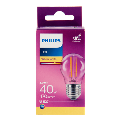 Philip LED filament kogel 40W E27 box