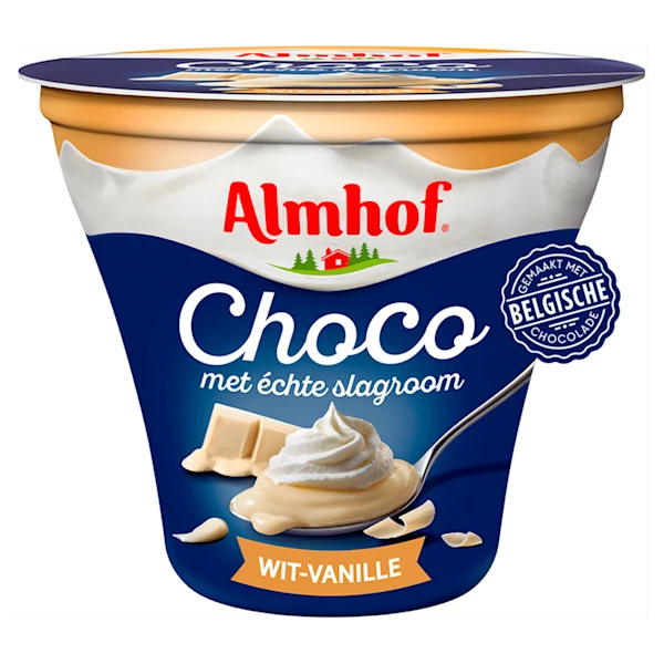 Almhof Choco met slagroom wit-vanille