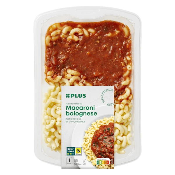 PLUS Macaroni bolognese